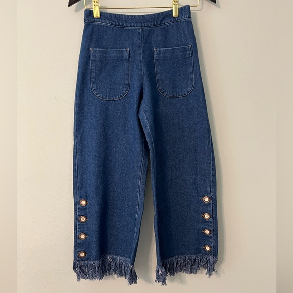 ANTHROPOLOGIE AZULU FRINGE WIDE LEG JEANS🌹 - Picture 3 of 8